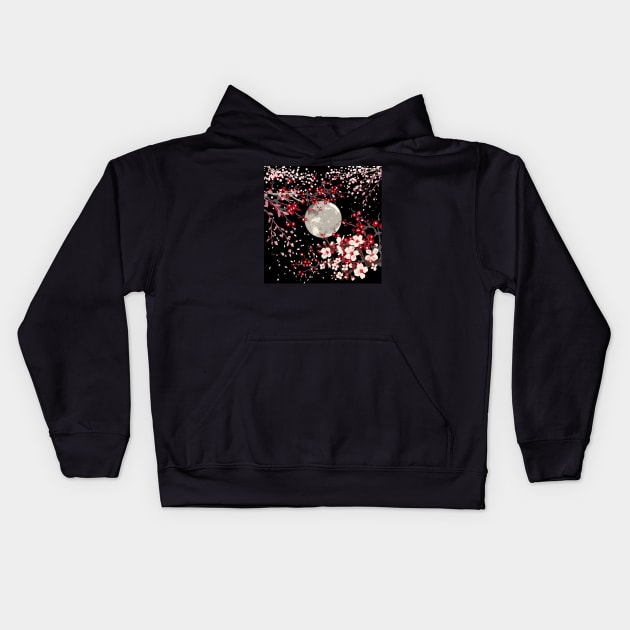 cherry blossom tree Kids Hoodie by zzzozzo